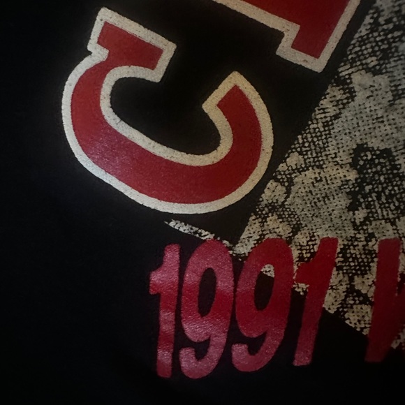 Vintage Single Stitch 1991 Chicago Bulls T Shirt - Picture 2 of 3